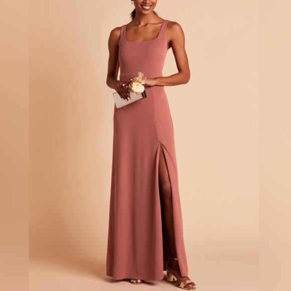 NWT Birdy Grey ALEX CONVERTIBLE DRESS CREPE Desert Rose Formal Dress size xsmall - Picture 1 of 16